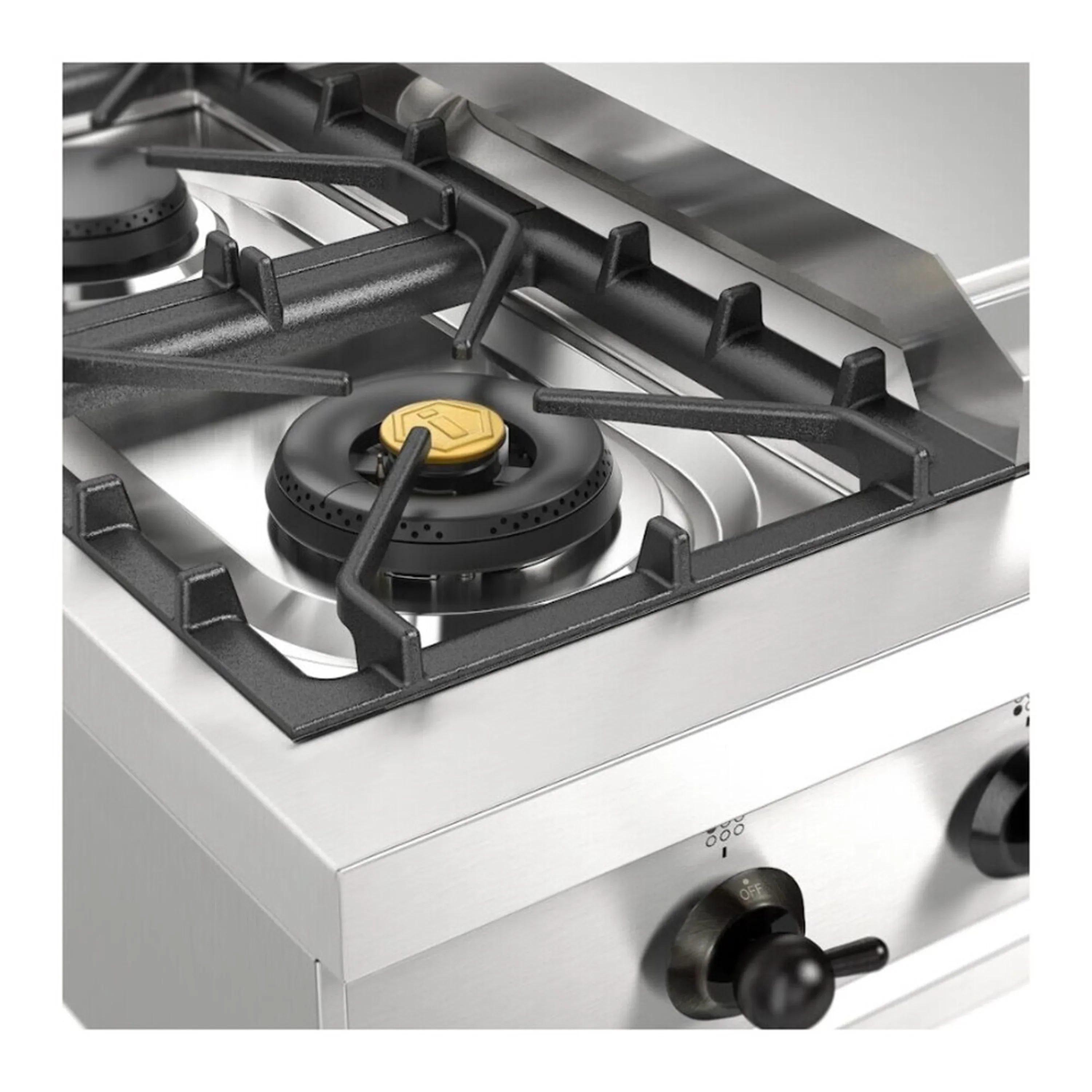 ILVE Nostalgie II 36 inch Built-In Propane Gas Rangetop with 6 Burners and Griddle, in Stainless Steel (UHCP36FNSSBLP) - Image 8