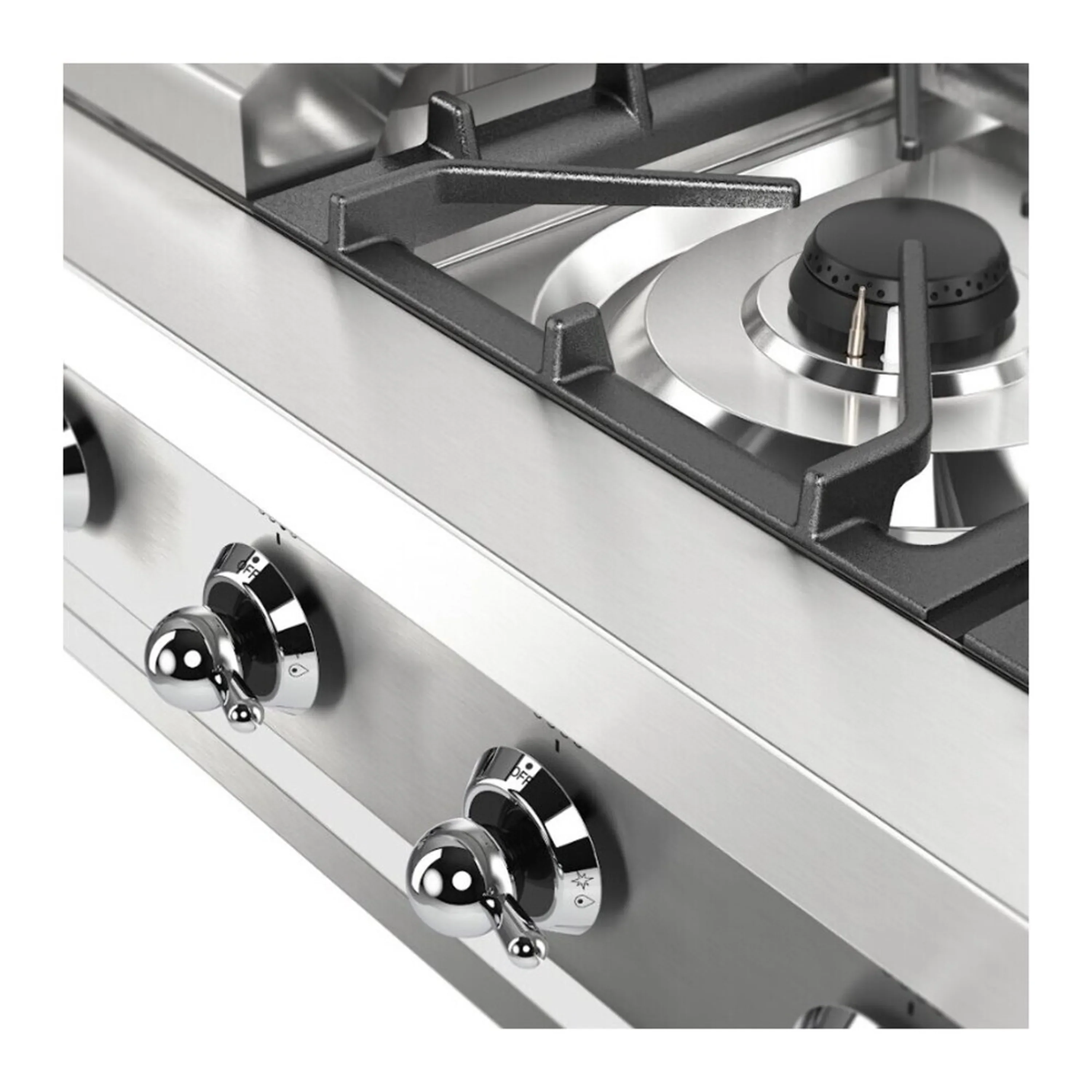 ILVE Nostalgie II 36 inch Built-In Propane Gas Rangetop with 6 Burners and Griddle, in Stainless Steel (UHCP36FNSSCLP) - Image 6