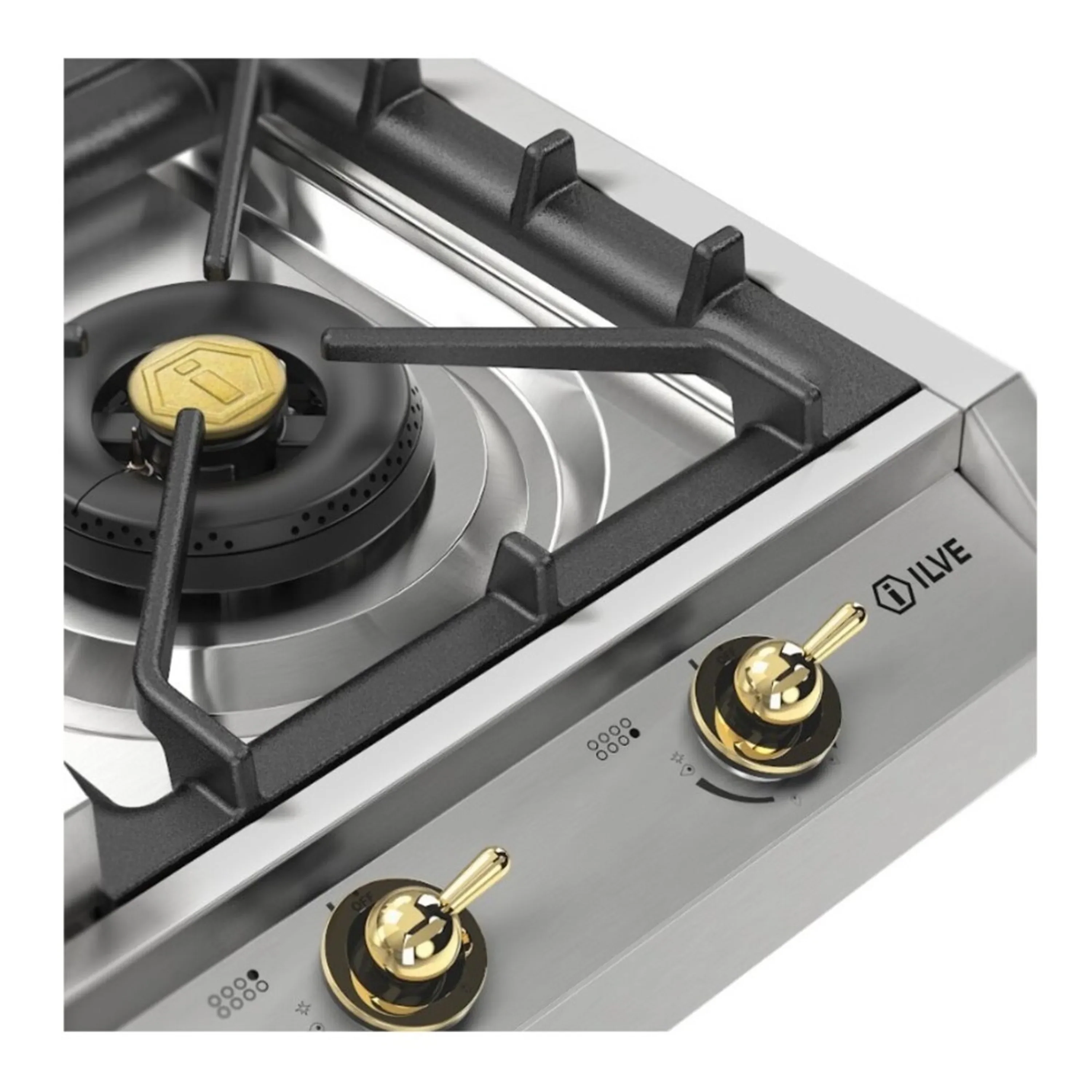 ILVE Nostalgie II 48-Inch Built-In Natural Gas Cooktop with 8 Burners, Griddle in Stainless Steel (UHCP1265FNSSG) - Image 6