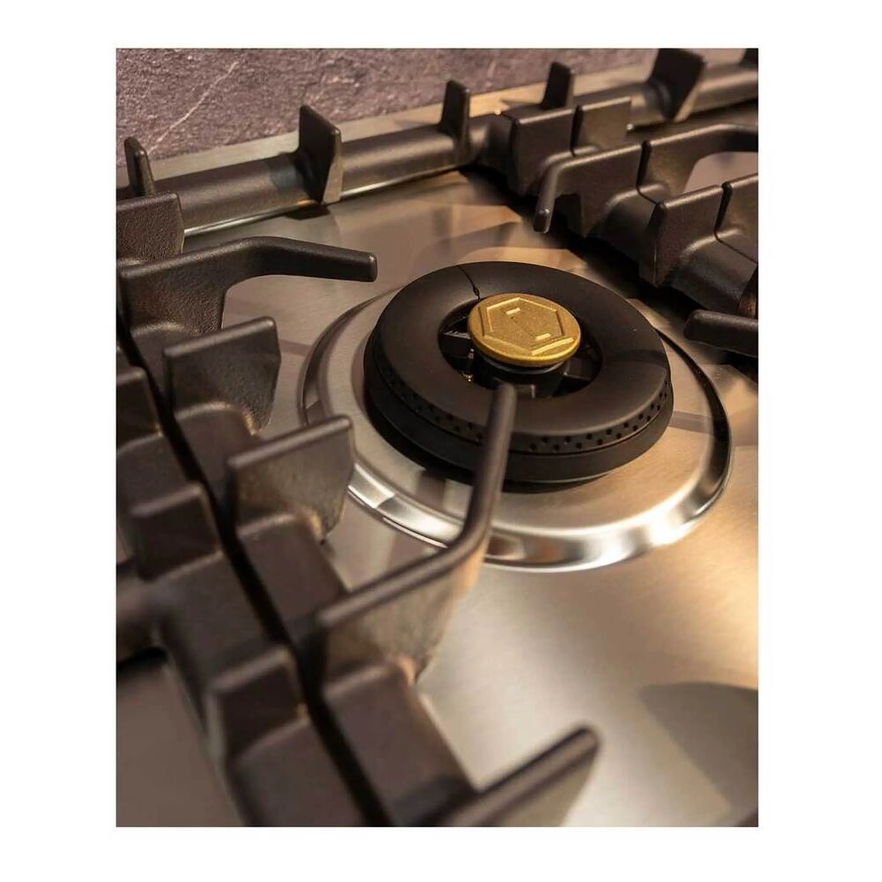 ILVE Professional Plus II 48-Inch Built-In Natural Gas Cooktop with Total Black Brass Burners in Stainless Steel (UHCPT125FSS) - Image 10