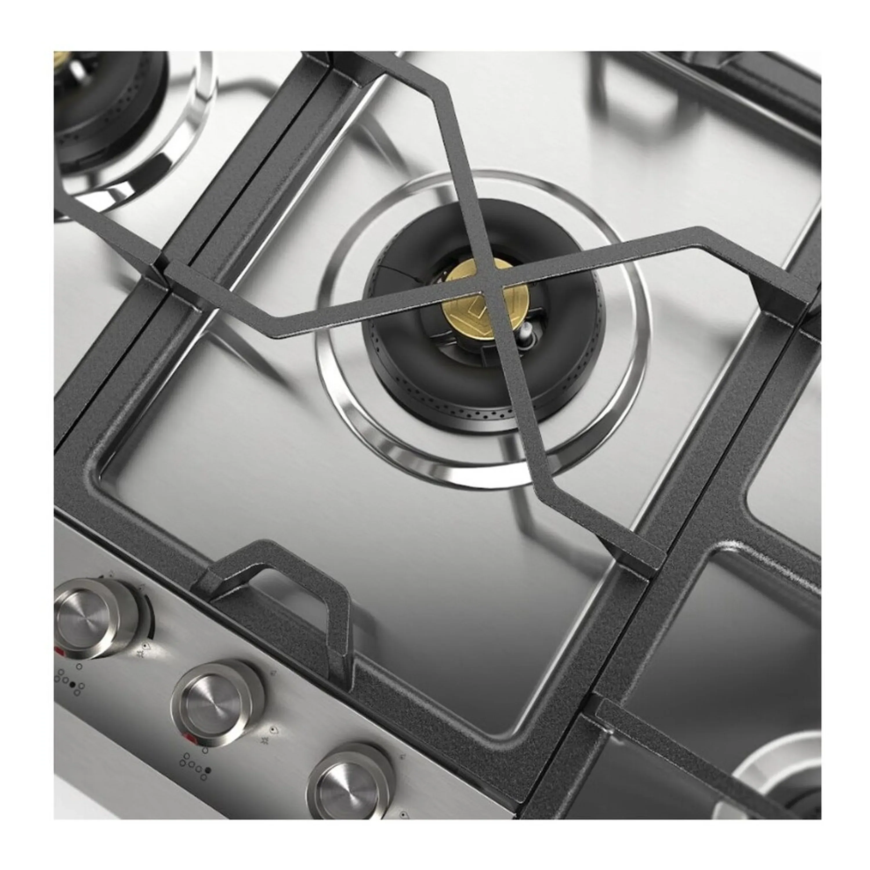 ILVE Panoramagic 48-Inch Built-In Propane Gas Cooktop with Total Black Brass Burners in Stainless Steel (UHCPMT125FSSLP) - Image 6