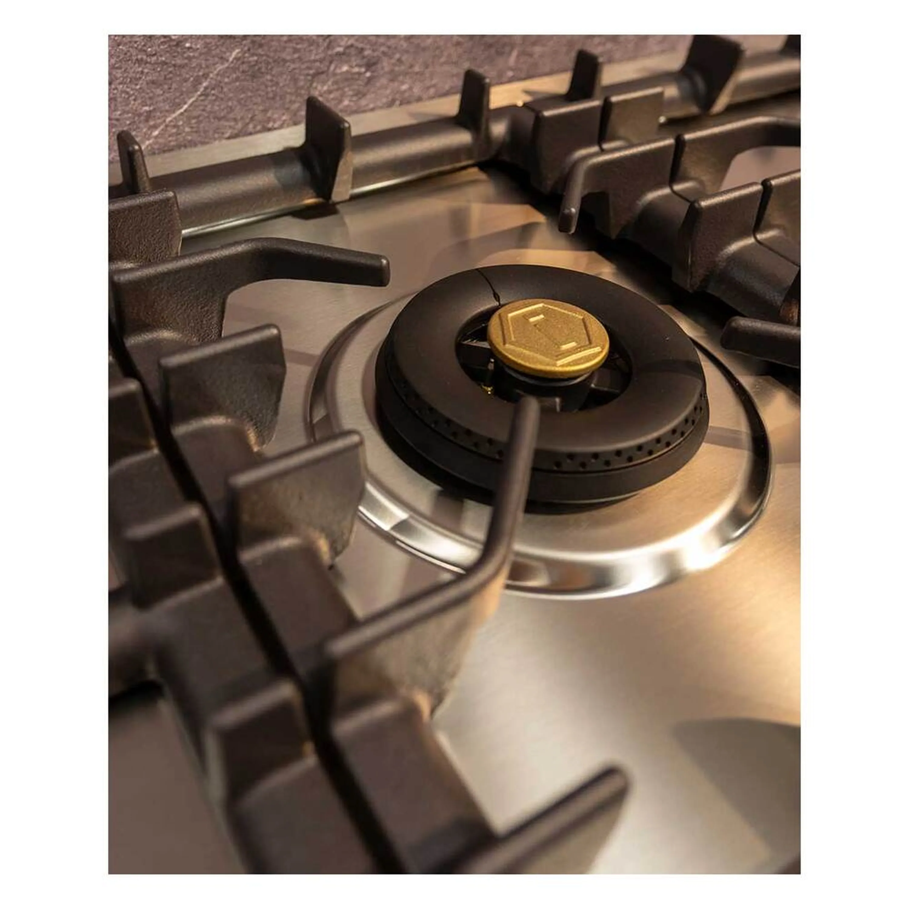 ILVE Professional Plus II 48-Inch Built-In Propane Gas Cooktop with Total Black Brass Burners in Stainless Steel (UHCPT125SSLP) - Image 10