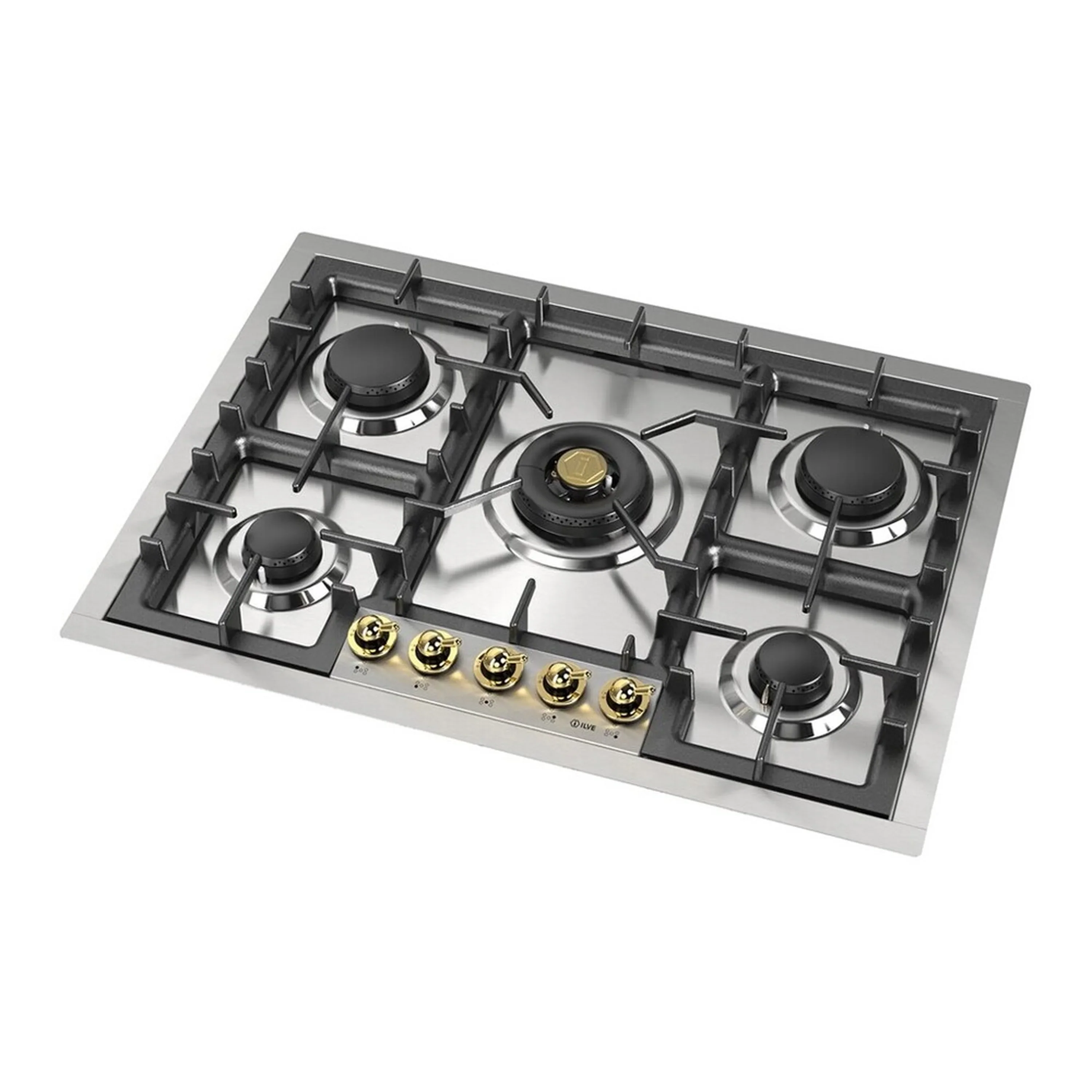 ILVE Nostalgie II 30-Inch Built-In Propane Gas Cooktop with 5 Burners in Stainless Steel  (UHCPT75NSSGLP) - Image 3