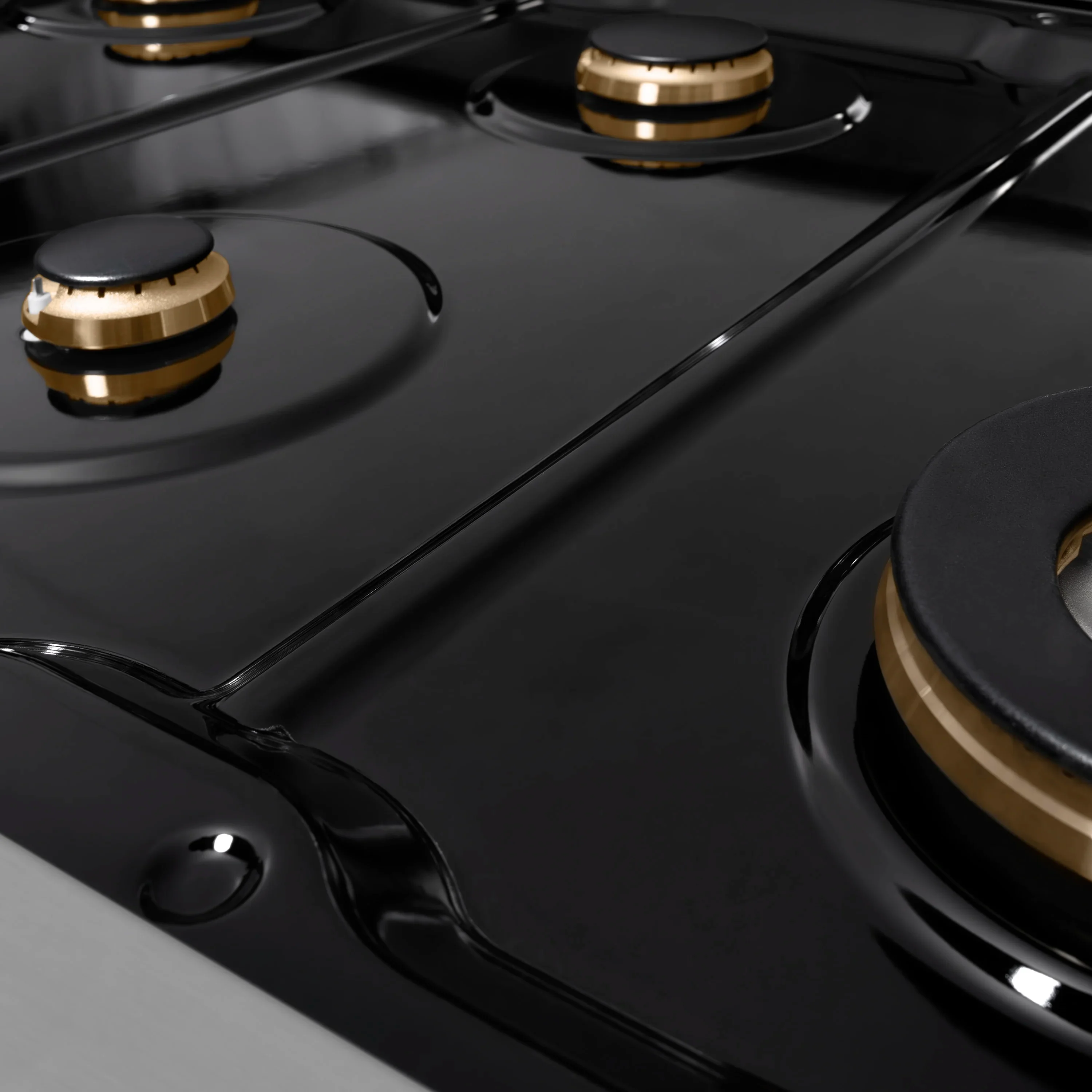 ZLINE Autograph Edition 48-Inch Paramount Gas Rangetop with 8 Burners and Porcelain Cooktop in Stainless Steel with Matte Black Accents (SRTZ-48-MB) - Image 5